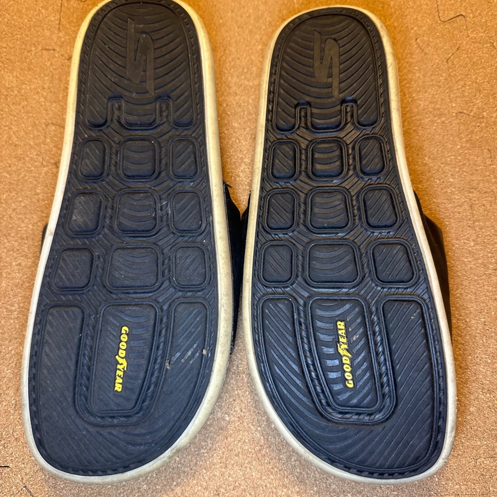Skechers Hyper Burst Recovery Slides Mens 10 Black White Goodyear 246020 BKW - Picture 7 of 8